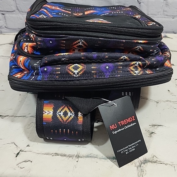 Southwest Aztec Print Backpack By Nu Trendz Insulated Picnic Hiking NEW Flaw - Picture 5 of 11